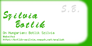 szilvia botlik business card